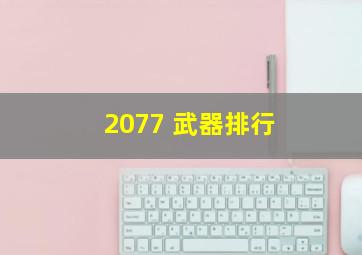 2077 武器排行